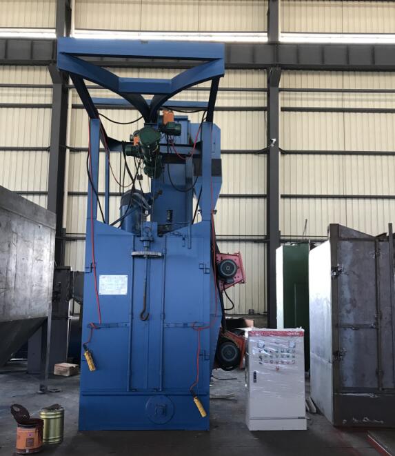 江蘇拋丸機(jī)除銹設(shè)備 天津客戶購買的吊鉤式拋丸機(jī)試機(jī)成功并發(fā)貨